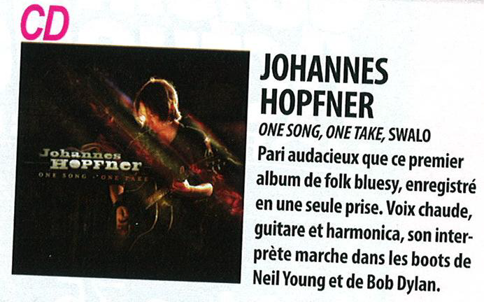Article du magazine Gala (mars 2009) concernant l'actualité musicale de Johannes Hopfner.